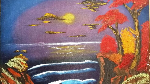 One of the paintings John Wayne Gacy gave to his lawyer, Karen Conti.