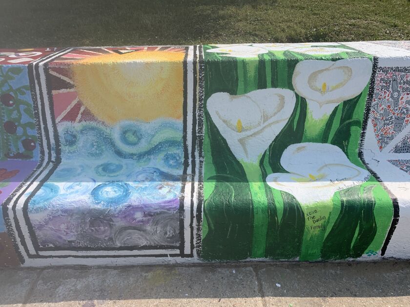 Many of the murals created at the Rogers Park festival embraced nature themes.