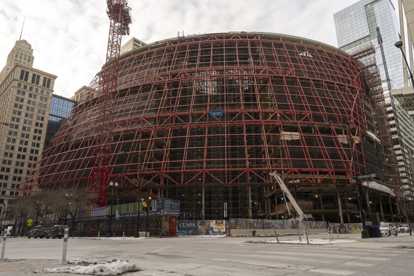 Amid Loop Vacancies, Chicago's Property Tax Burden Shifts The former Thompson Center, which is being renovated by new owner Google.