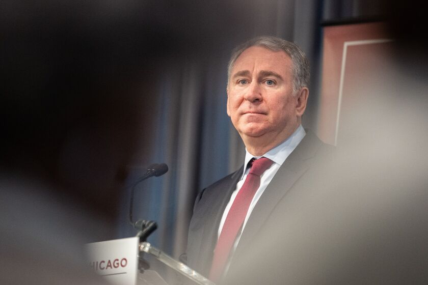 Citadel Founder and CEO Ken Griffin during the launch of University of Chicago Crime Lab’s Community Safety Leadership Academies in May 2022.