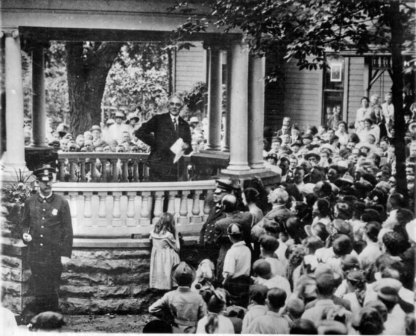 Presidential candidate Warren G. Harding.