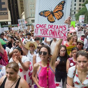 At Daley Plaza, people took part last weekend in the “Families Belong Together” march and rally. | James Foster / Sun-Times