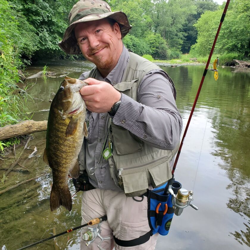 Brian Athern found good smallmouth fishing on Hickory Creek, the tributary of the Des Plaines River. Provided photo
