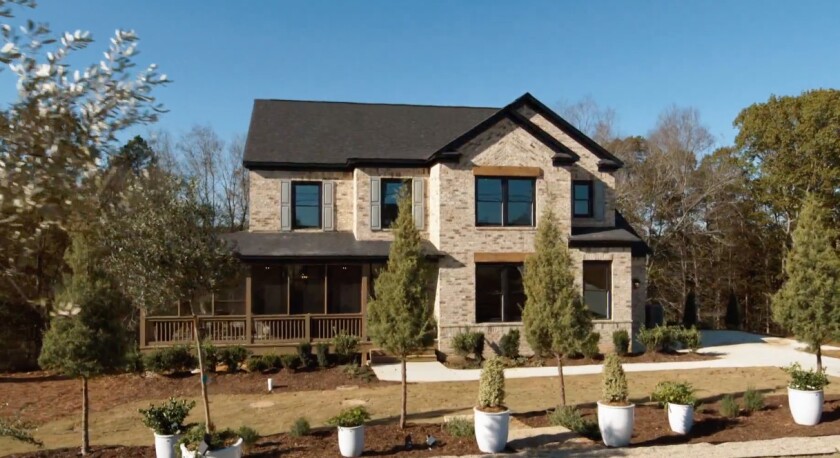 The exterior of the home designed by Nate Berkus and Jeremiah Brent of “Nate and Jeremiah: Save My House”