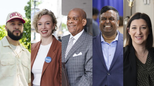 The five candidates for Chicago School Board president.