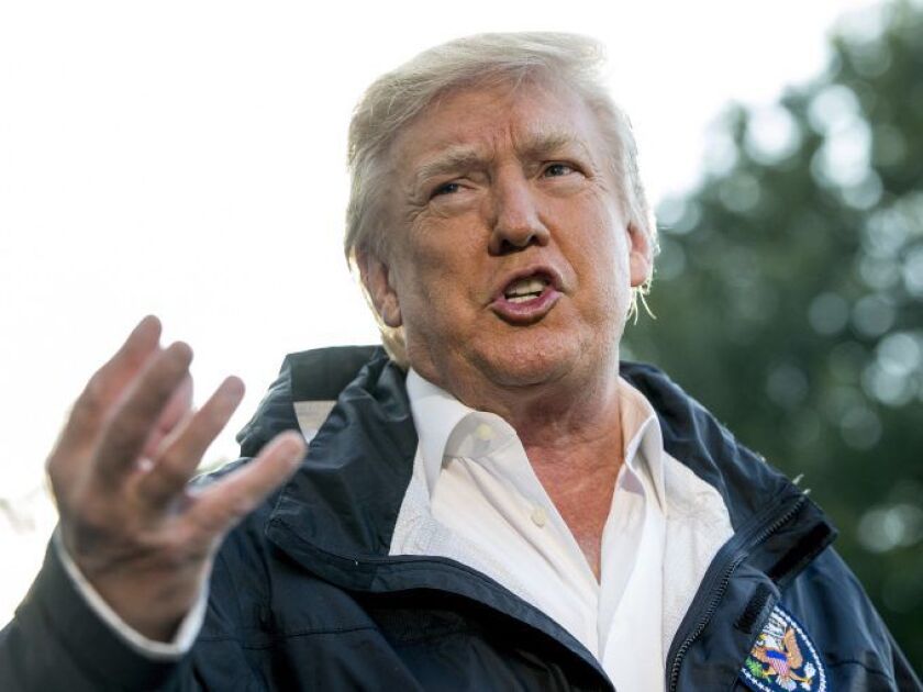 President Donald Trump tweeted in October 2017 that aid for Puerto Rico can’t last “forever.” | AP file photo