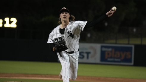 White Sox prospect Hagen Smith throws two innings of an Arizona Fall League game at Camelback Ranch in Glendale, Arizona, on Nov. 4, 2025.