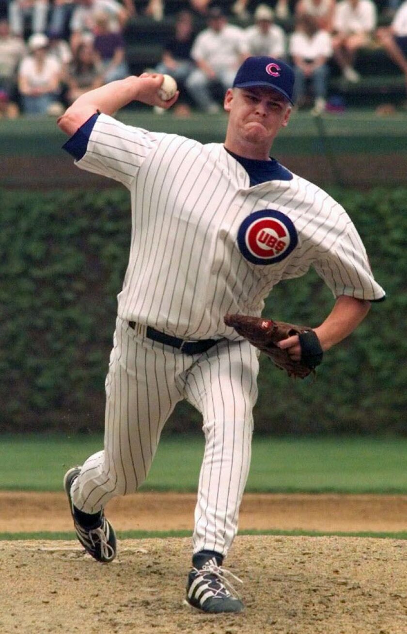 ** FILE ** In this May 6, 1998, file photo, Chicago Cubs rookie Kerry Wood pitches to the Houston Astros during the fifth inning of a baseball game in Chicago. Ten years later, Wood still has vivid memories of his greatest game when he struck out 20 batte