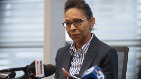 ity of Chicago Corporation Counsel Mary B. Richardson-Lowry speaks during a news conference at 2 N. La Salle St. in the Loop, where she discussed a global settlement amounting to $90 million for 176 police misconduct lawsuits involving former Chicago Police Department Sgt. Ronald Watts and his tactical team members, Sept. 11, 2025.