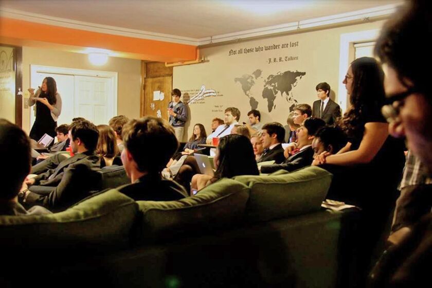 <small><strong>A quote from a J.R.R. Tolkien book is on the wall in the Maclean lounge. There are many quotes on the walls of the residence hall. | Provided photo</strong></small>