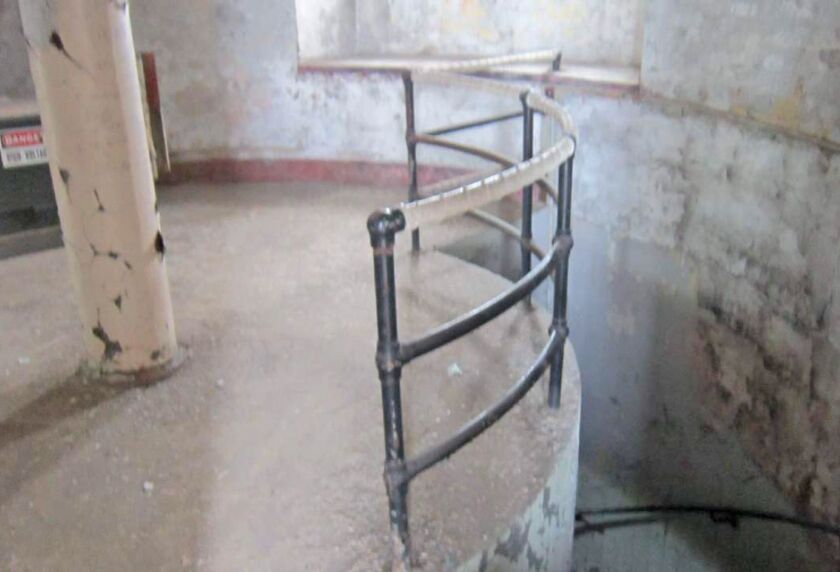 The circular stairwell in the Chicago Harbor Lighthouse.