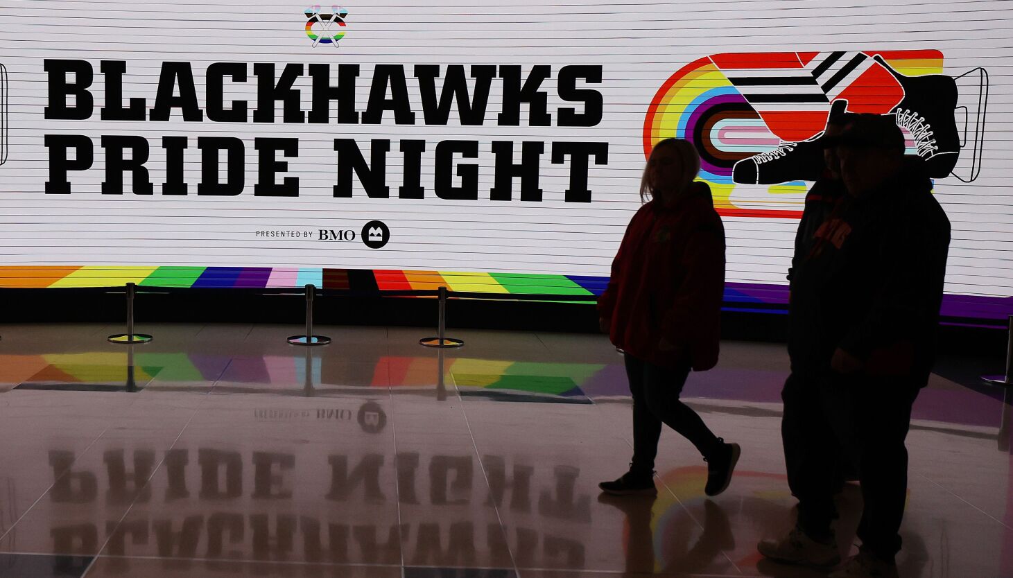 NextImg:Without special jerseys, Blackhawks celebrate Pride in loss to Canucks