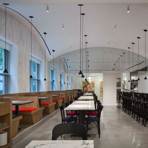 Marisol restaurant at the MCA. | Photo: Kendall McCaugherty – Hall+Merrick Photographers, © MCA Chicago.