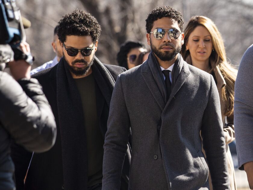 Jussie Smollett walks into the Leighton Criminal Courthouse, Tuesday, March 12, 2019. | Ashlee Rezin/Sun-Times