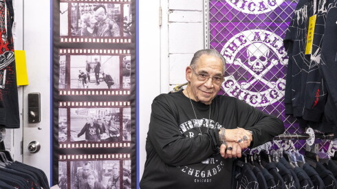 Mark Thomas, owner of The Alley stands inside his Avondale store that specializes in punk, emo and alternative fashions, Monday, May 4, 2026.