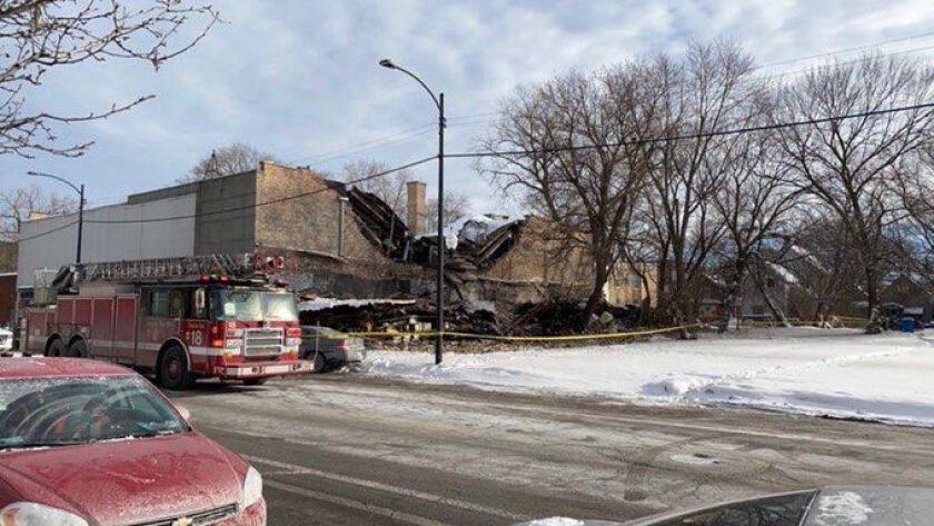 Crews responded to a building collapse at 5617 S. Halsted St. on Feb. 14.