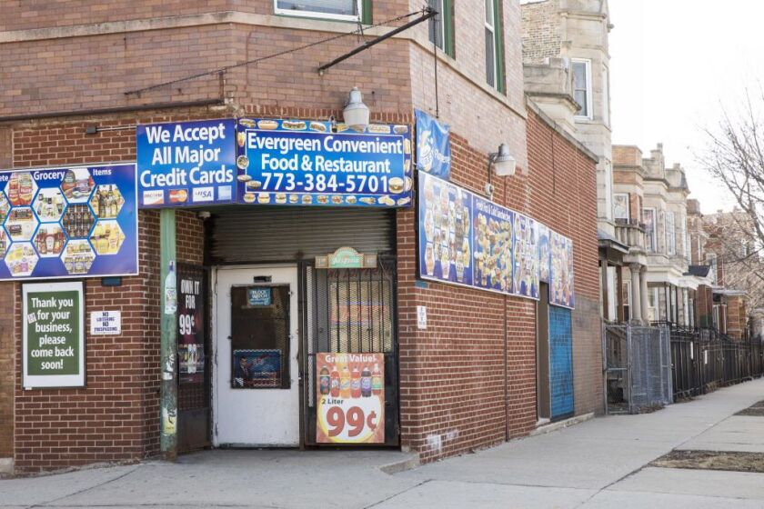 Evergreen food mart, 3301 W. Evergreen Ave., has “a troubled history,” city officials say. | Ashlee Rezin / Sun-Times