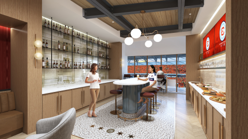 Rendering of a suite at McDonald's Park.