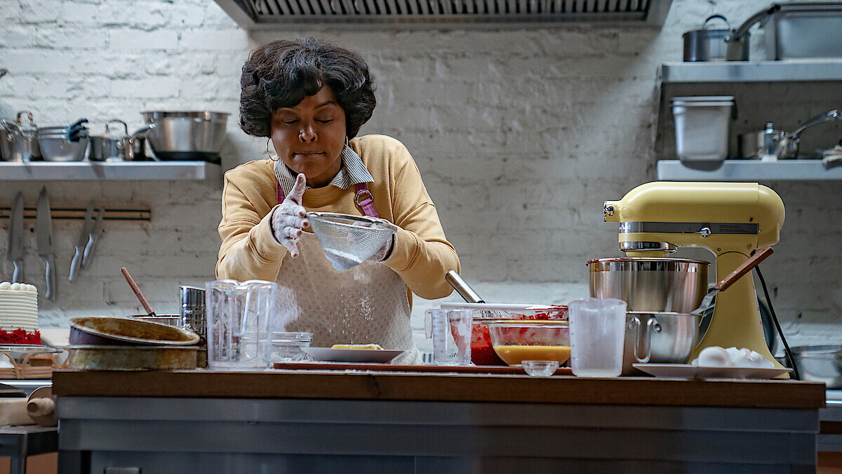 Taraji P. Henson filming scenes for Give Me Some Sugah Netflix movie in Chicago