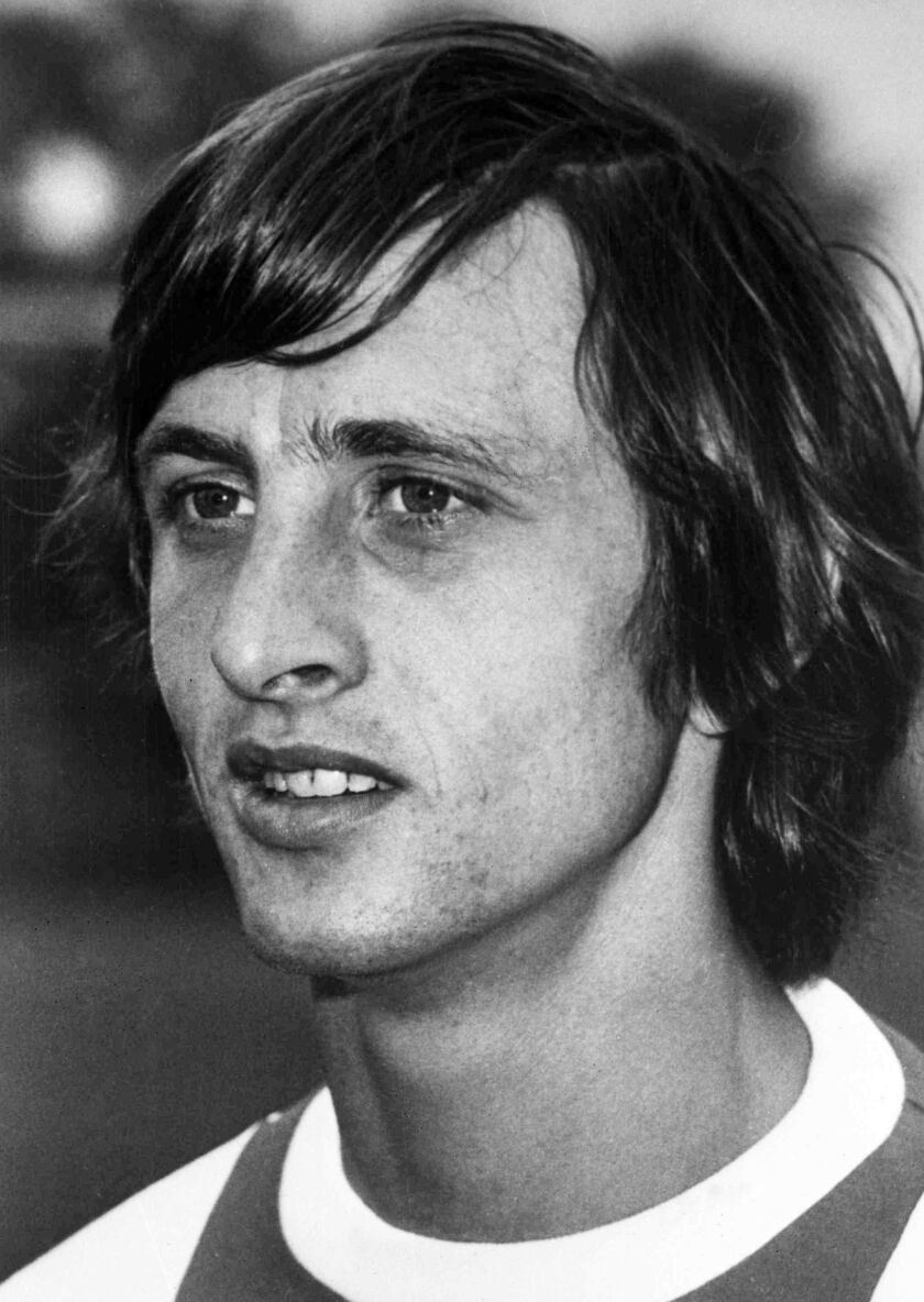 Johan Cruyff in Amsterdam in 1972. AP file photo