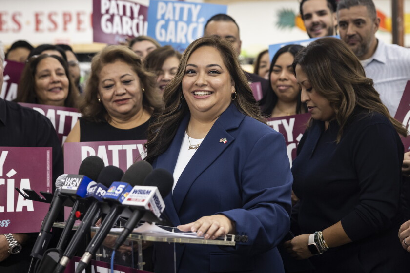 Patty García announced her candidacy for the 4th District congressional race in November after U.S. Rep. Jesus “Chuy” Garcia said he would not seek reelection and instead endorsed her as his successor.