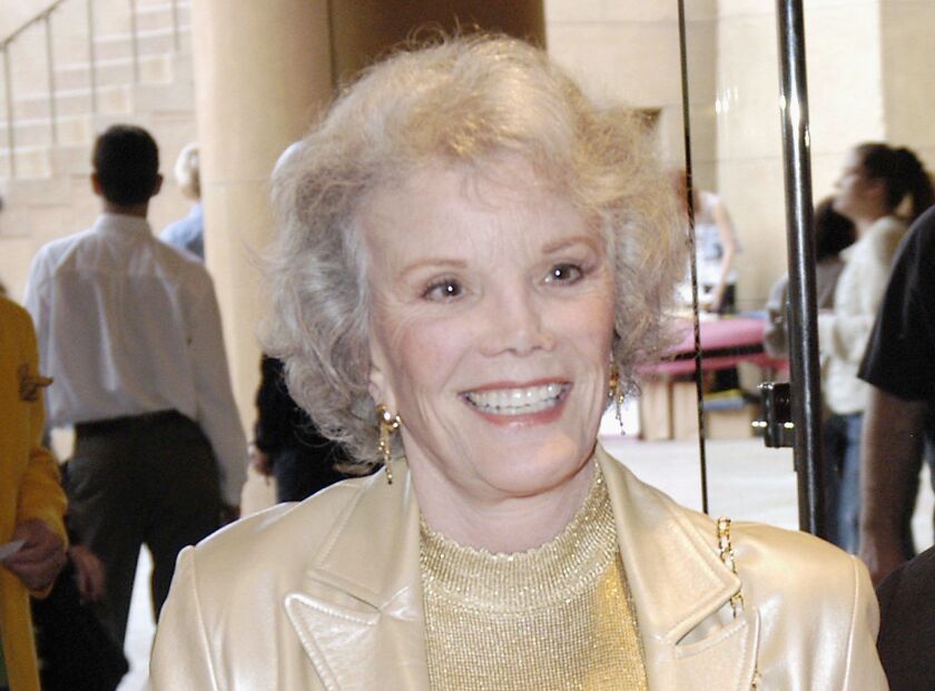 Actress Nanette Fabray arrives at the sneak preview for the documentary film “Broadway: The Golden Age” on June 24, 2003 in Hollywood, California. | Dan Steinberg/Getty Images