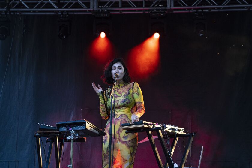 Kelly Lee Owens performs on Day 1 of the Pitchfork Music Festival in Union Park.