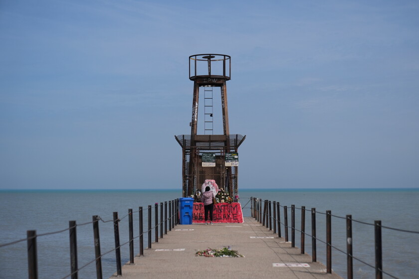 Rogers Park beach site of Sheridan Gorman death