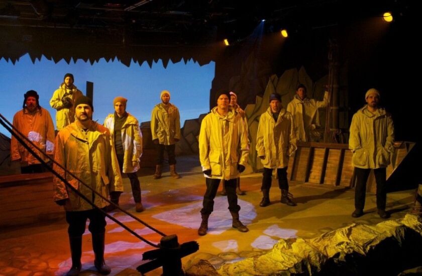 The cast of Karen Tarjan’s play, “The White Road,” in its world premiere by Irish Theatre of Chicago. (Photo: Jackie Jasperson)