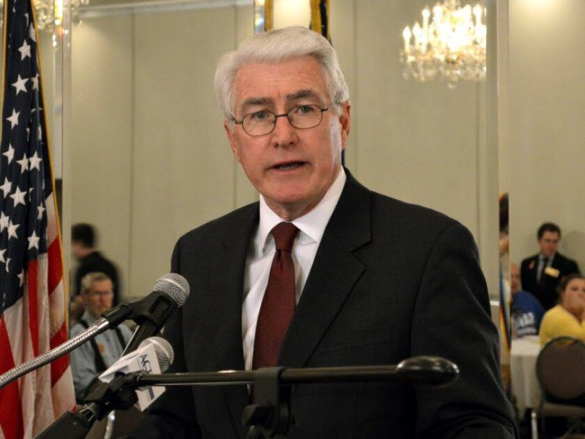 Former Gov. Jim Edgar speaks at a political rally in 2012. File photo. | Dom Najolia/Sun-Times