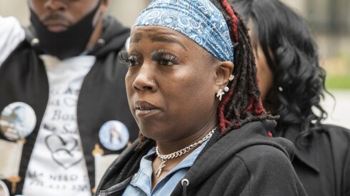 Karen Phillips speaks at a press conference on Mother’s Day asking the public to come forward with information on her missing daughter, Kierra Coles. Sunday, May 8, 2022.