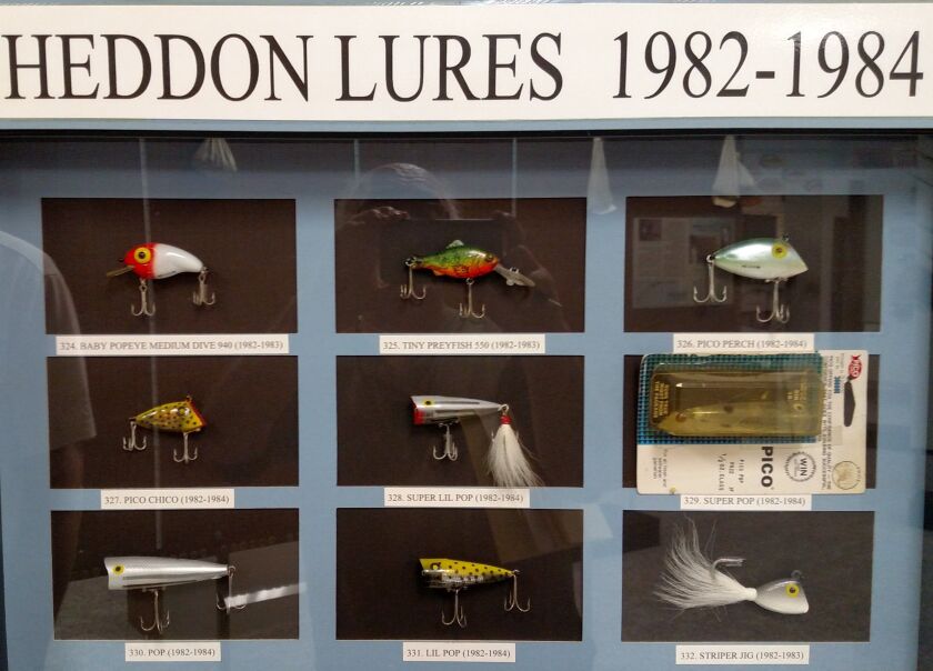 The case of the end of the line of Heddon lures from Dowagiac, Mich.<br>Dale Bowman/Sun-Times