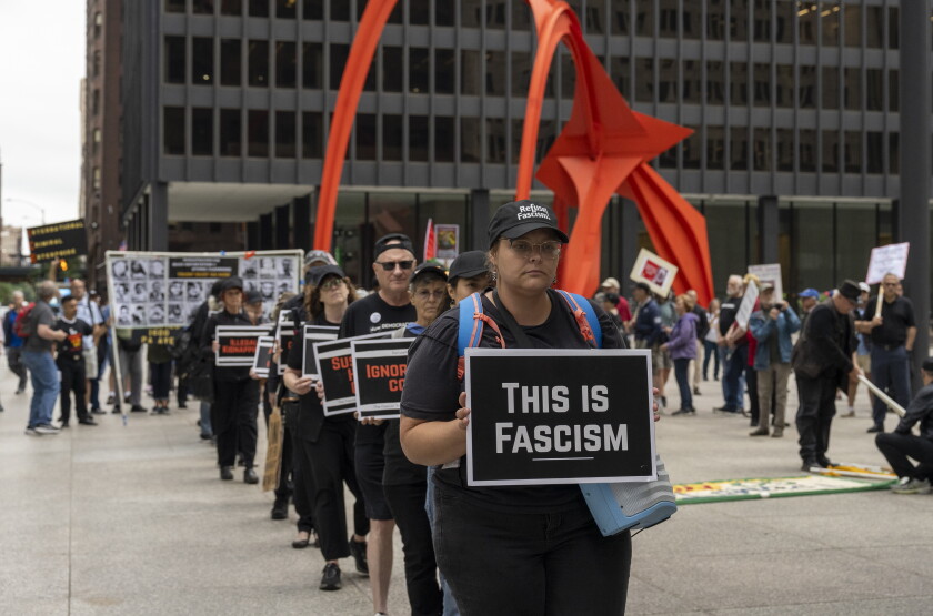 Protestand Rally Hundreds attend Chicago's anti-Trump 'Good Trouble' protest: