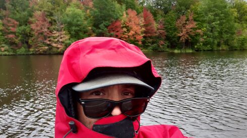 Yes, fall color and weather is creeping ever closer as Rob Abouchar proves with this photo over the weekend on the Wisconsin River.