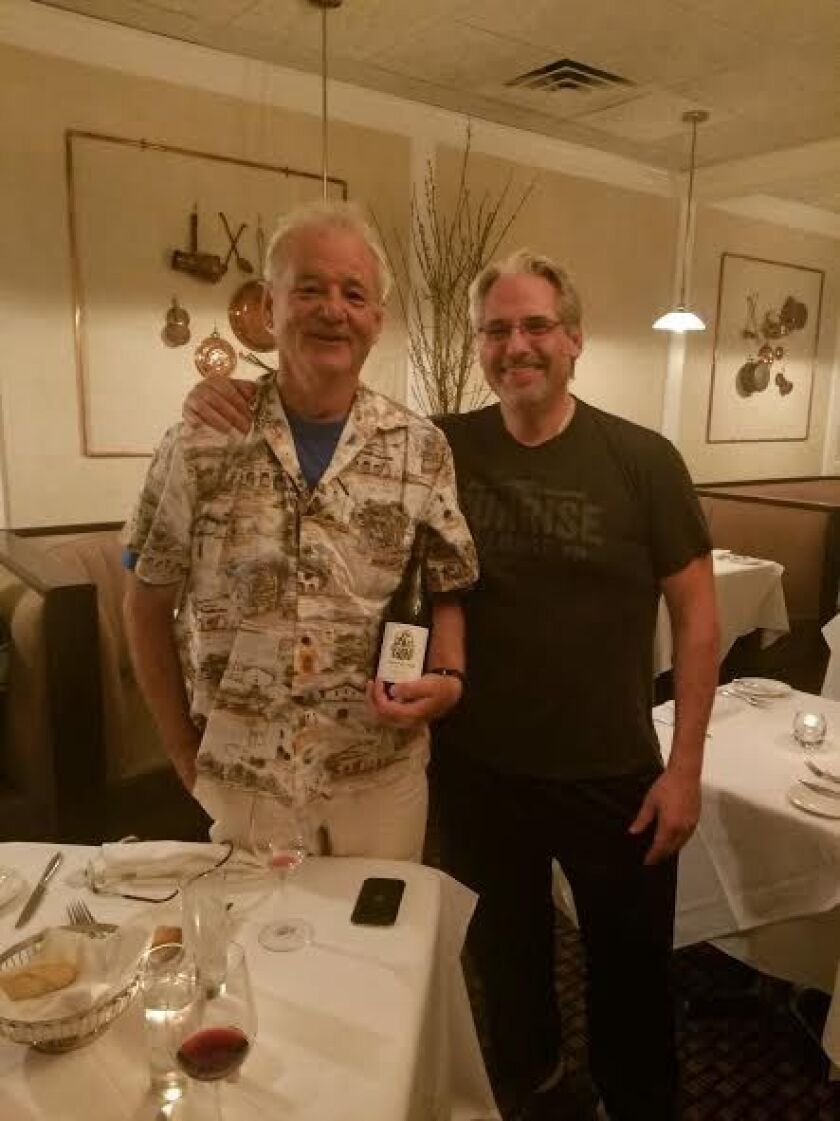 Bill Murray with Chef Michael Lachowicz on Thursday night at Restaurant Michael in Winnetka. | Provided photo