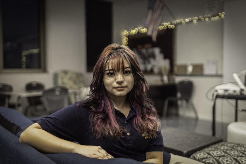 Pictured is Jazmin is a Solorio junior who says being part of the DREAM Team's efforts to support immigrants has been motivating and has given her an outlet to make a difference.