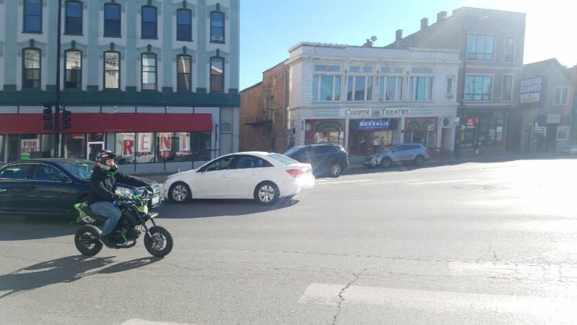 A photo of the male motorcyclist who allegedly assaulted the woman and her husband on Saturday at Milwaukee Avenue and Division Street | Provided photo