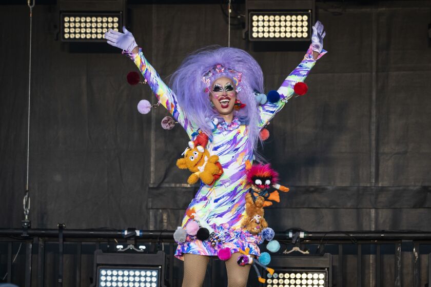 Crystal Methyd performs during Drive ‘N Drag presented by Voss Events at Soldier Field, Friday night, Aug. 7, 2020.