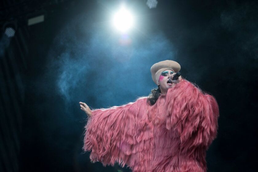 Peaches performs on day two of Riot Fest in Douglas Park on Saturday. | Ashlee Rezin/Sun-Times