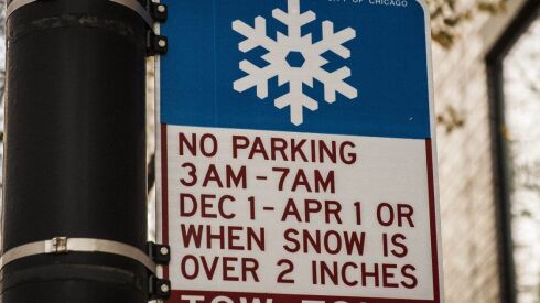 La prohibición anual, vigente entre las 3 y las 7 a.m. del 1 de diciembre al 1 de abril, se aplica independientemente de si hay nieve o no. | Archivos Sun-Times