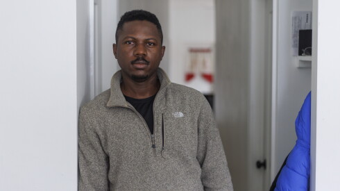 Jean Yameogo at his home.