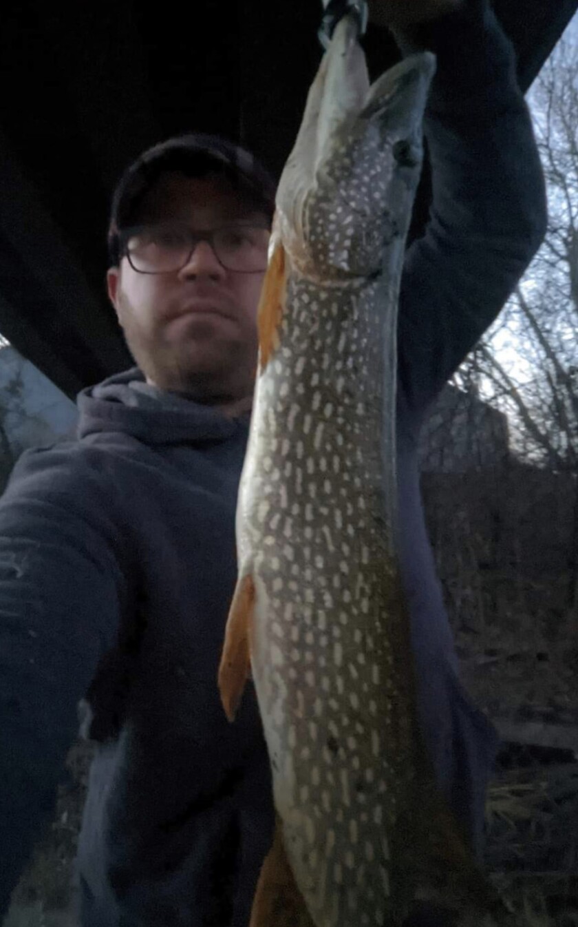 Sean Whippo with one of his favored northern pike. Provided photo