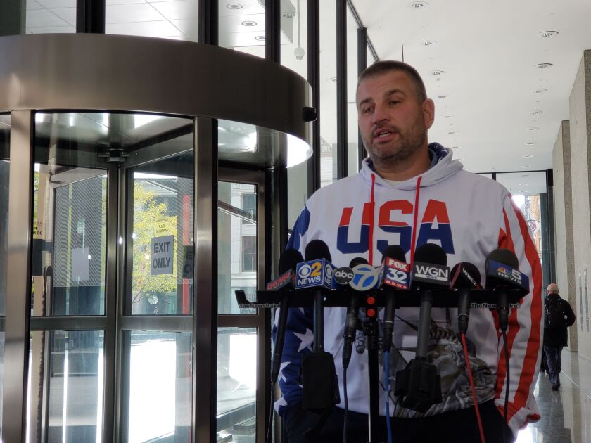 Chicago Police Officer John Catanzara spoke out Wednesday in federal court against a proposed consent decree to help oversee Chicago cops.