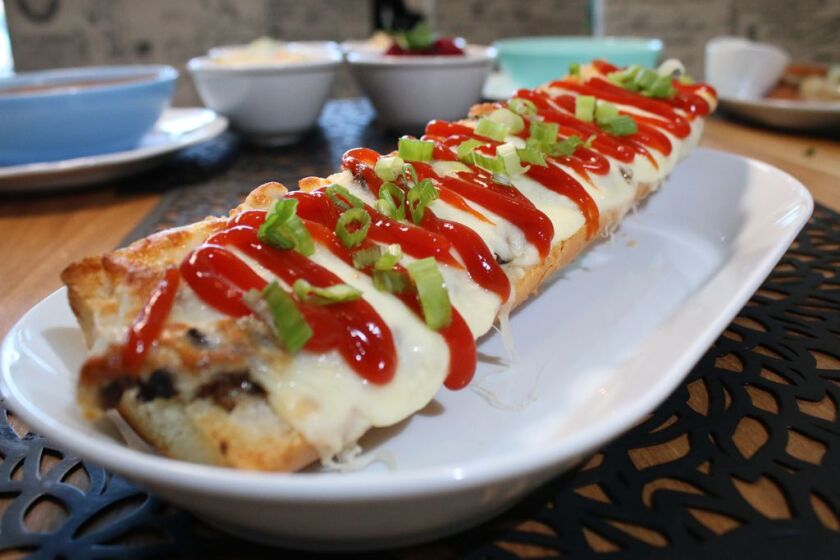 The zapiekanka served at Ewa’s Pierogi in Glenview.