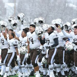 Mount Carmel comes out at the beginning of the game. Worsom Robinson/For the Sun-Times.