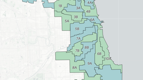 Map of Chicago School Board voting districts