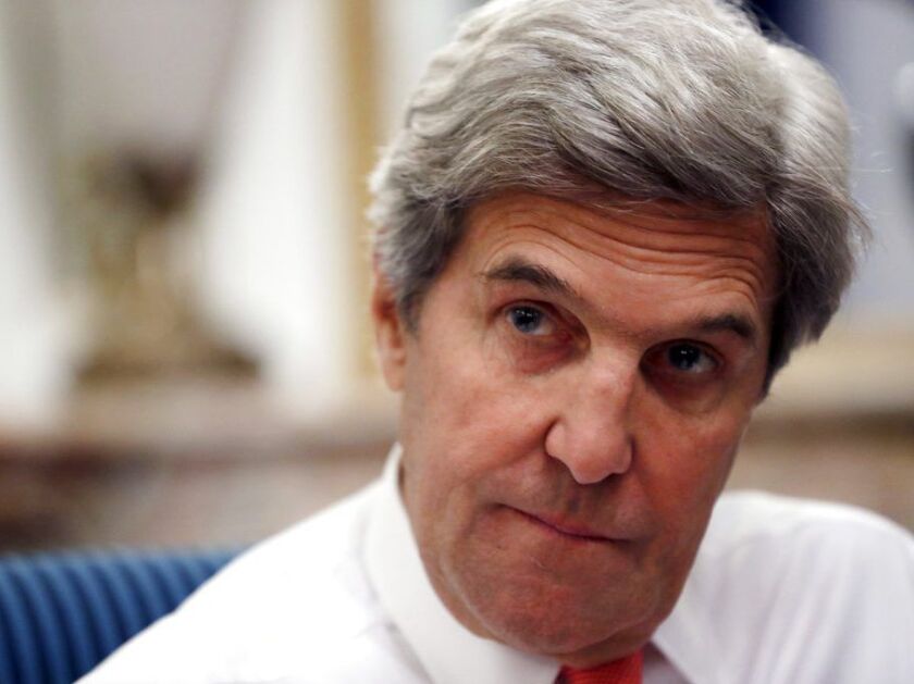President Donald Trump is attacking John Kerry after reports that the former secretary of state has been quietly promoting the Iran nuclear deal. | AP file photo