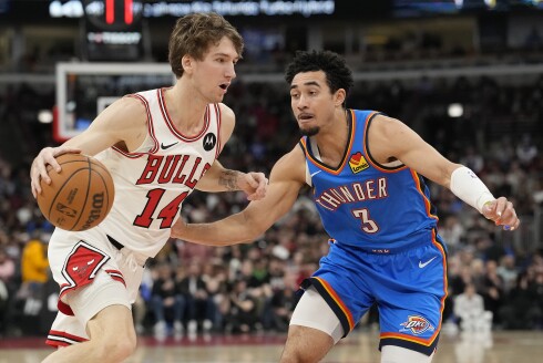 Matas Buzelis and the Bulls are trying to emulate the Thunder, who won 116-108 on Tuesday night.
