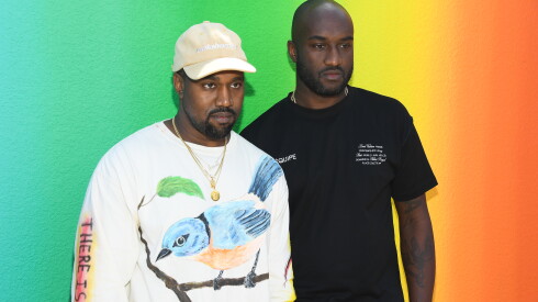 Kanye West and Virgil Abloh after the Louis Vuitton Menswear Spring/Summer 2019 show as part of Paris Fashion Week on June 21, 2018 in Paris, France.