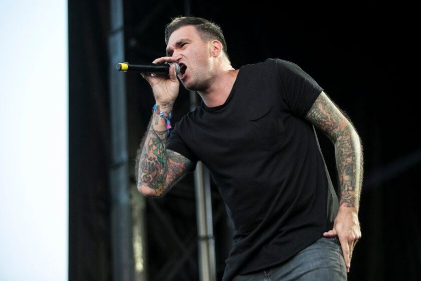 Jordan Pundik, of New Found Glory, performs on day two of Riot Fest in Douglas Park, Sept. 16, 2017. | Ashlee Rezin/Sun-Times